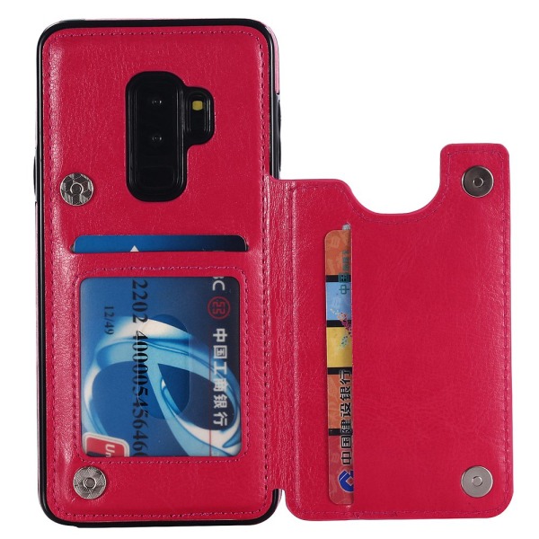 Smart deksel med lommebok til Samsung Galaxy S9+ Rosa