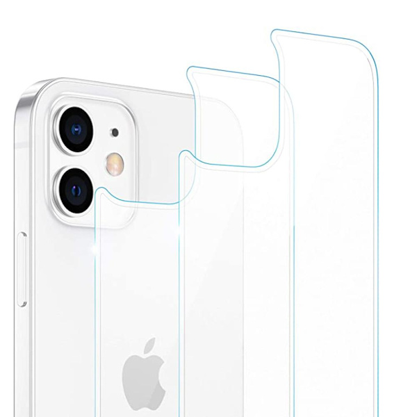 2-PACK Baksida Skärmskydd 9H 0,3mm iPhone 12 Transparent