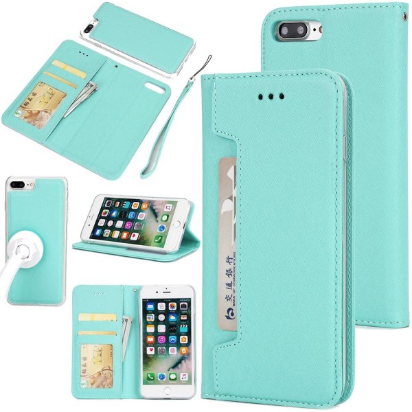 iPhone 8 Plus - Glat FLOVEME Wallet cover Blå