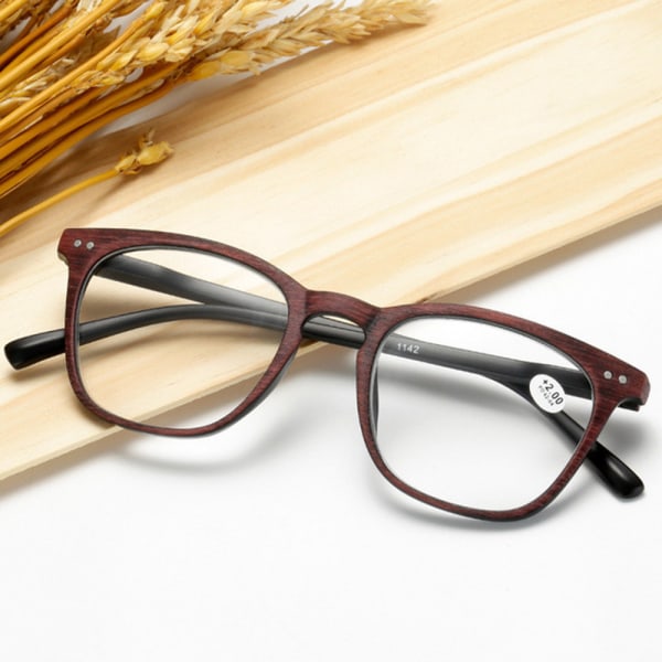 Stilrena Praktiska Läsglasögon med Styrka Röd +1.5