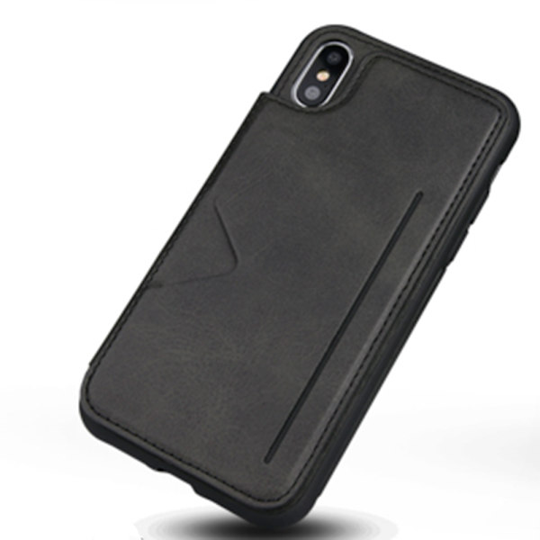 iPhone X/XS - Skal med Kortfack (HANMAN) Mörkblå