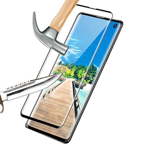 HuTech EXXO-Skärmskydd i 3D 2-PACK till Samsung Galaxy S10 Transparent/Genomskinlig