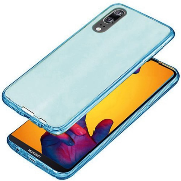 Huawei P20 Pro Dubbelsidigt silikonfodral med TOUCHFUNKTION Svart