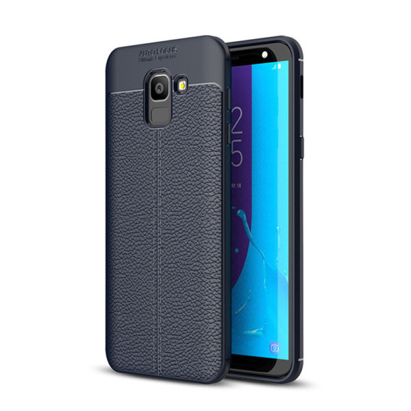 Praktisk stilig deksel (AUTOFOKUS) - Samsung Galaxy J6 2018 Marinblå