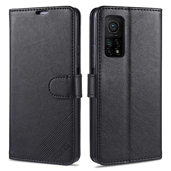 Xiaomi Mi 10T Pro - Funktionellt Plånboksfodral (AZNS) Brun