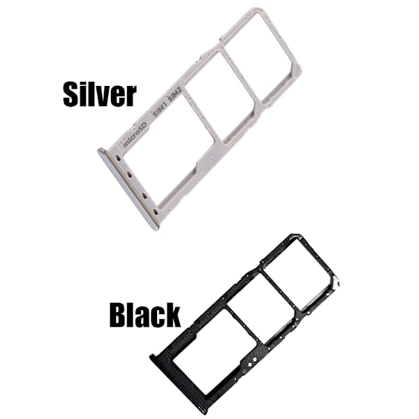 Samsung Galaxy A70 Reservdel Dubbla SIM-kortshållare Silver
