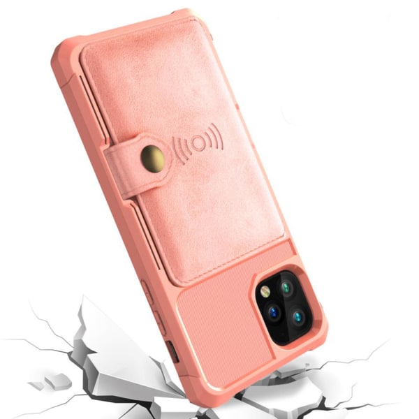 Stilsäkert Skal med Kortfack - iPhone 11 Pro Roséguld