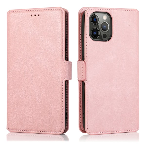 iPhone 15 Pro Max - Stilrent Plånboksfodral i Läder (3-kortfack) Blå