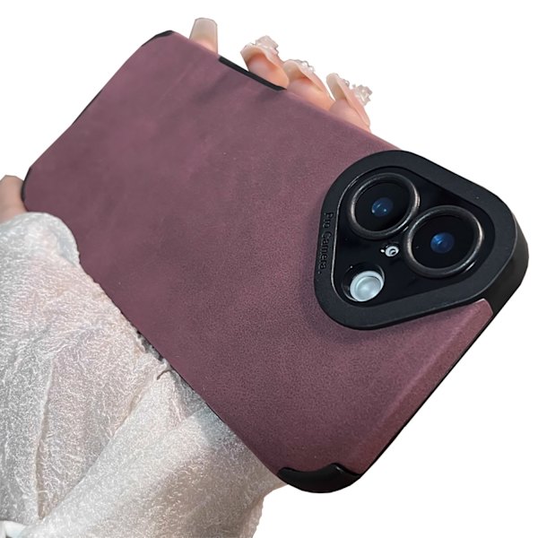 iPhone 16 Plus  Silikonskal i 8 Färger med Skydd för Kameran Vinröd