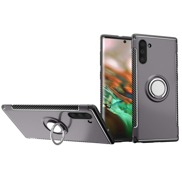 Elegant Smart Skal Ringhållare - Samsung Galaxy Note10 Grå Grå
