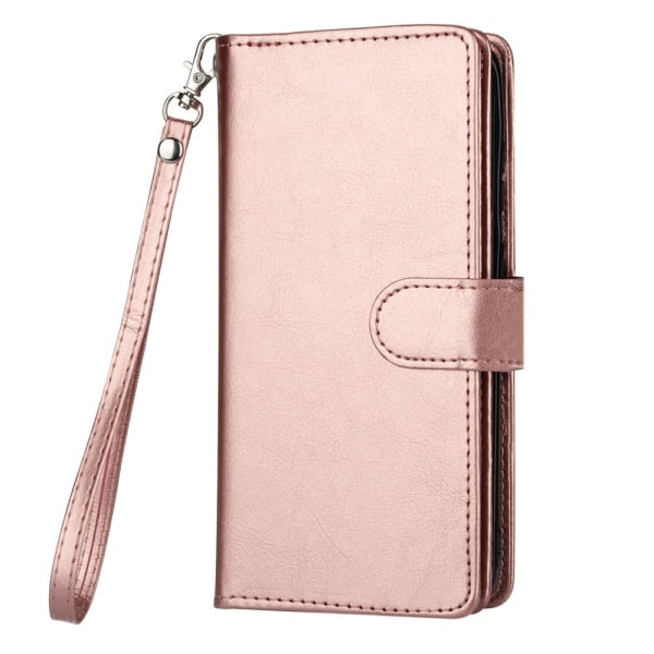 Samsung Galaxy S22 Plus - Stilfuldt FLOVEME 9-Card Wallet Cover Roséguld