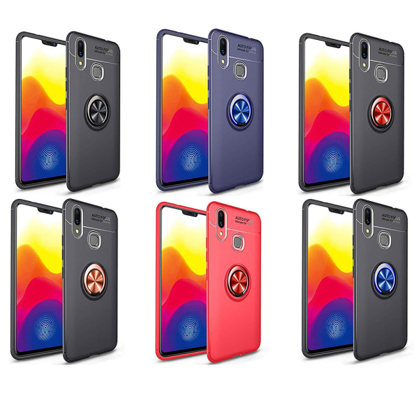 Samsung Galaxy A40 - Skyddande (EPIC) Skal med RInghållare Svart/Svart