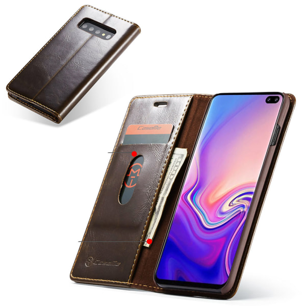 Plånboksfodral - Samsung Galaxy S10 Brun