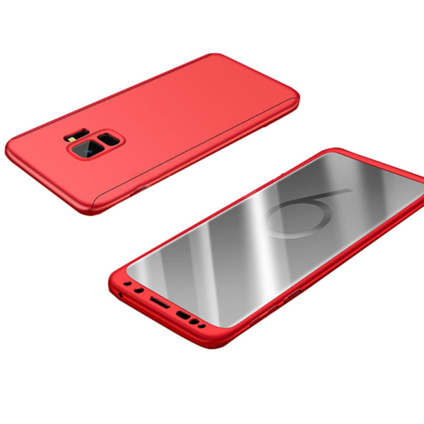 Samsung Galaxy S9 - Suojaava Floveme-kuori näytönsuojalla Röd
