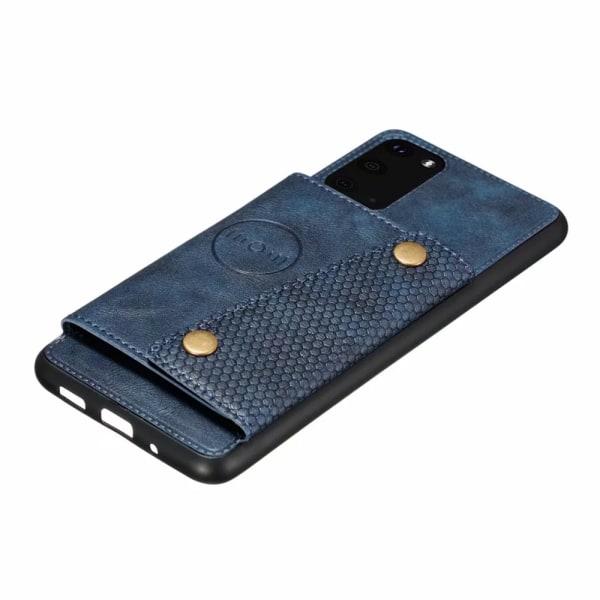 Samsung Galaxy S20 Plus - Praktisk cover med kortrum Mörkblå