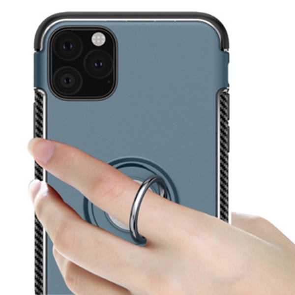 iPhone 11 Pro Max - Praktisk cover med ringholder Svart