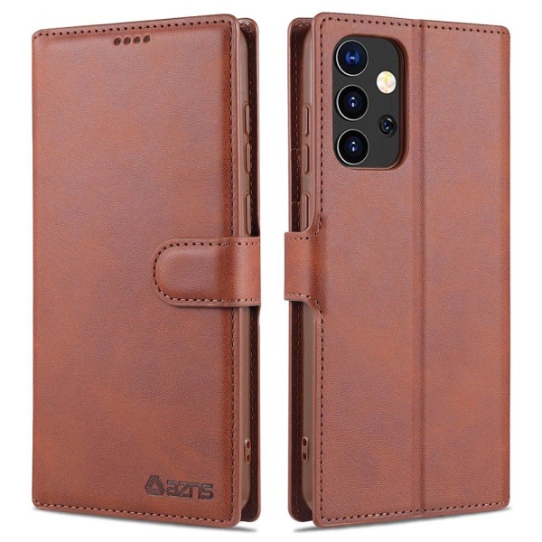 Samsung Galaxy A32 5G - Stilsäkert Praktiskt Plånboksfodral AZNS Brun