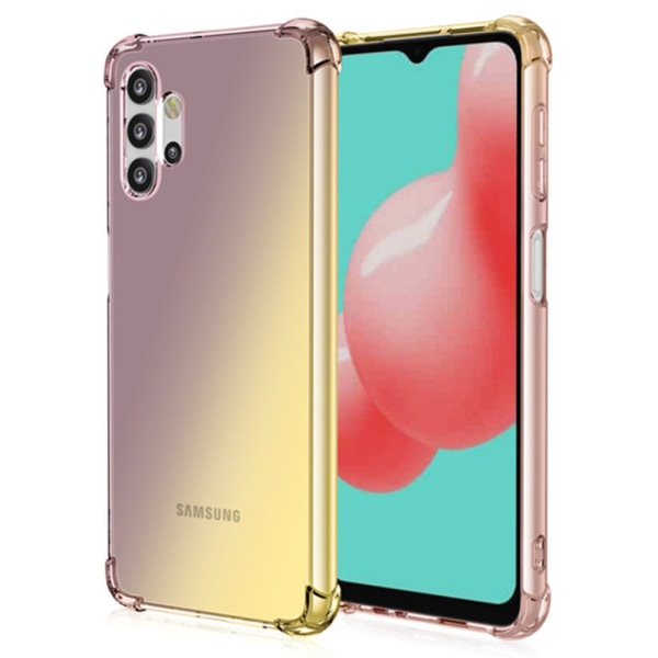 Samsung Galaxy A32 - Genomtänkt Stötdämpande Silikonskal Rosa/Lila