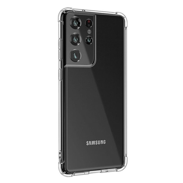 Samsung Galaxy S21 Ultra - Genomtänkt Skyddsskal med Tjocka Hörn Transparent/Genomskinlig