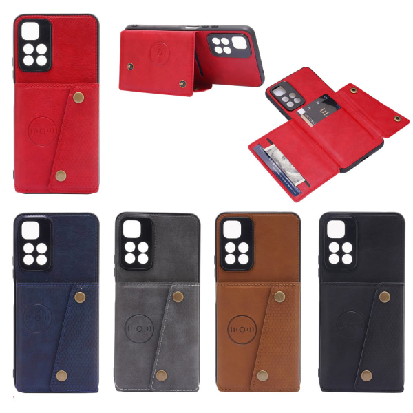 Xiaomi Redmi Note 11 - Cover med kortholder Ljusbrun