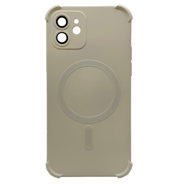iPhone 12 - Silikone cover med magnetisk stødbeskyttelse Grå