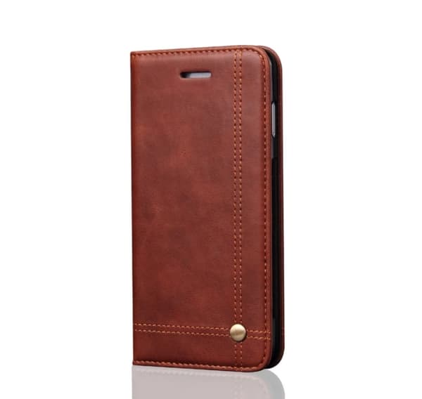 Fodral med Kortfack (RUSTIC) till iPhone X/XS Ljusbrun