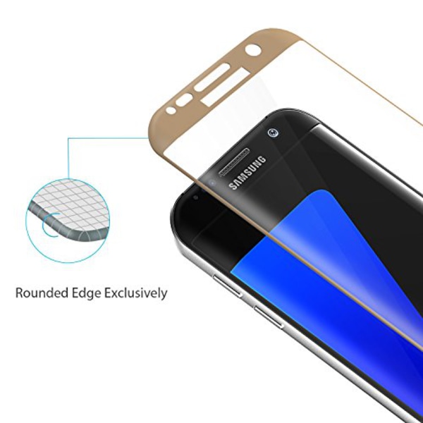 Samsung S7 Edge - ProGuard EXXO-Skärmskydd 3D (HD-Clear) Curved Svart