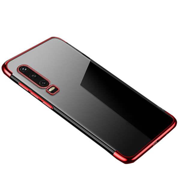 Glat beskyttende silikonecover - Huawei P30 Röd