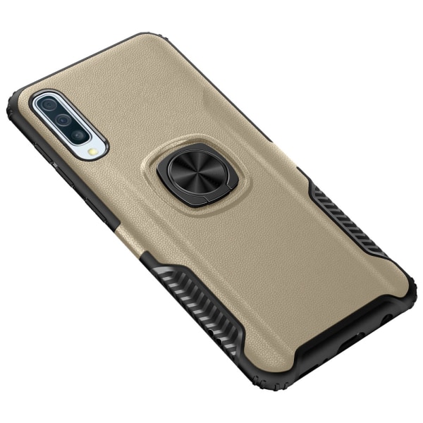 Cover med ringholder - Samsung Galaxy A50 Guld
