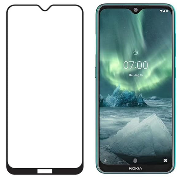 Nokia 6.2 2-PACK Näytönsuoja 2.5D 9H 0,3mm HD-Clear Svart Svart