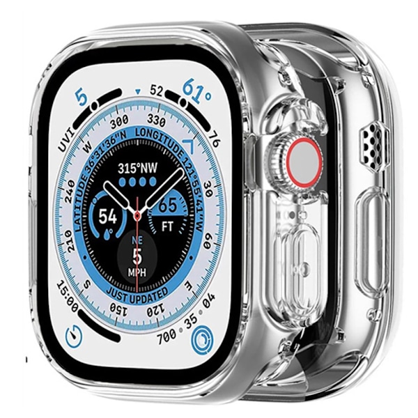 Skyddande Apple Watch Ultra 49mm Silikonskal Genomskinlig