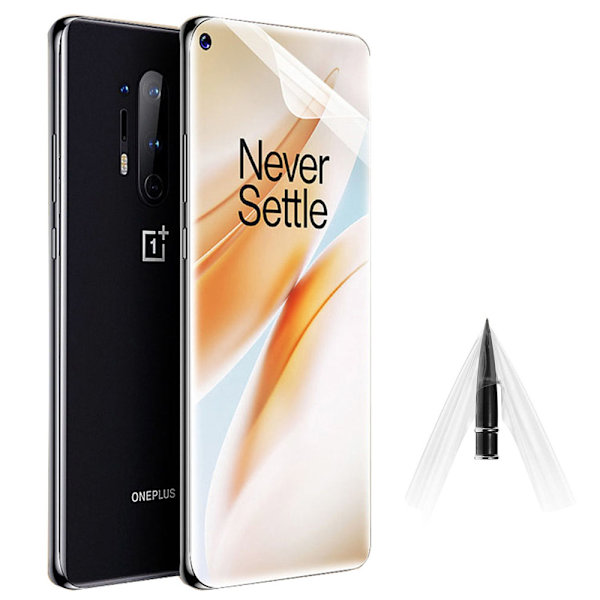 OnePlus 8 Pro blød skærmbeskytter PET 9H 0,2 mm Svart