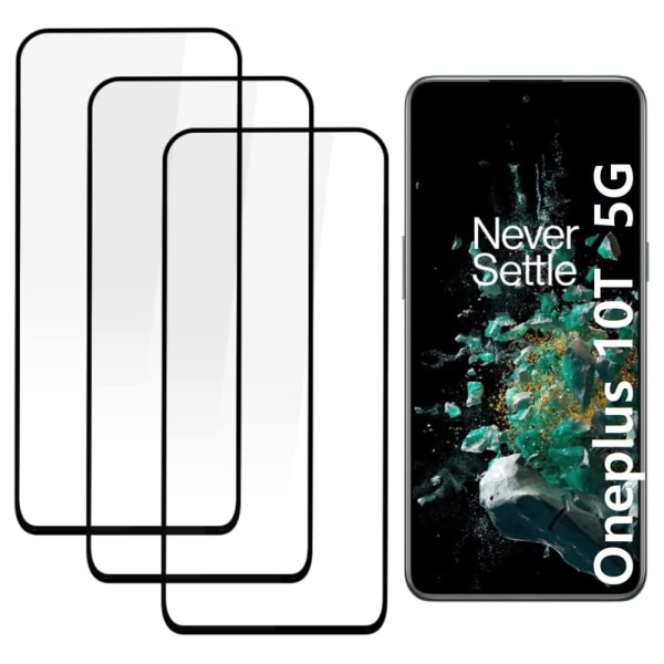 Helt�ckande H�rdat Glas 2.5D Sk�rmskydd OnePlus 10T (3-pack) Transparent