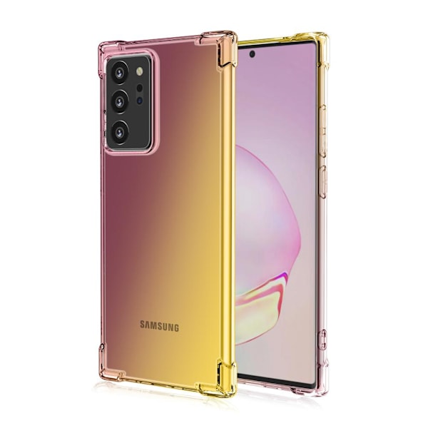 Samsung Galaxy Note 20 Ultra - Stöttåligt Stilsäkert Skal Blå/Rosa