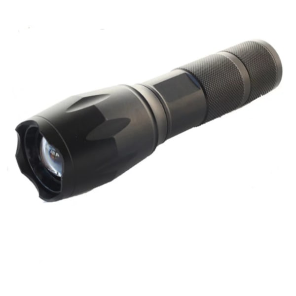 T6 Zoom LED Ficklampa Svart