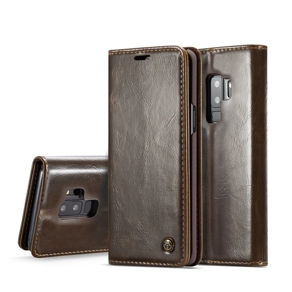 CASEME Stilig lommebokdeksel til Samsung Galaxy S9 Vit