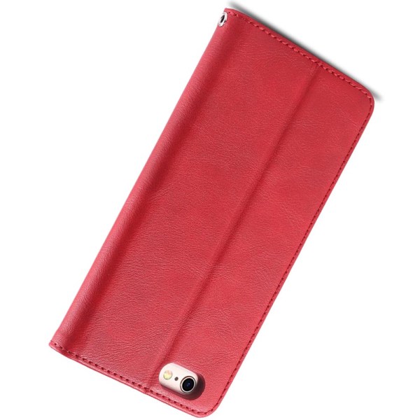 iPhone 6/6S - Praktiskt Stilrent Plånboksfodral Svart Svart