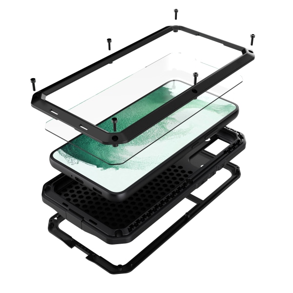 Samsung Galaxy S22 Plus - HEAVY DUTY suojakotelo alumiinista Silver
