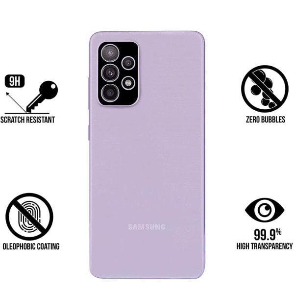 2-PACK Samsung Galaxy A53 5G kameran linssin suojus 2.5D HD-Clear Transparent