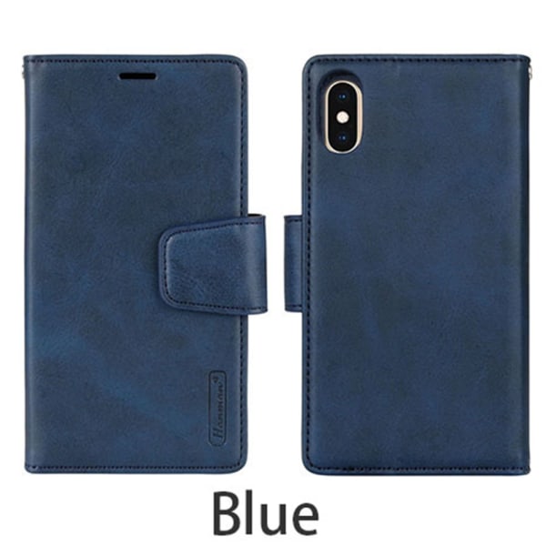 iPhone XS MAX - Elegant lommebokveske med to funksjoner Blå