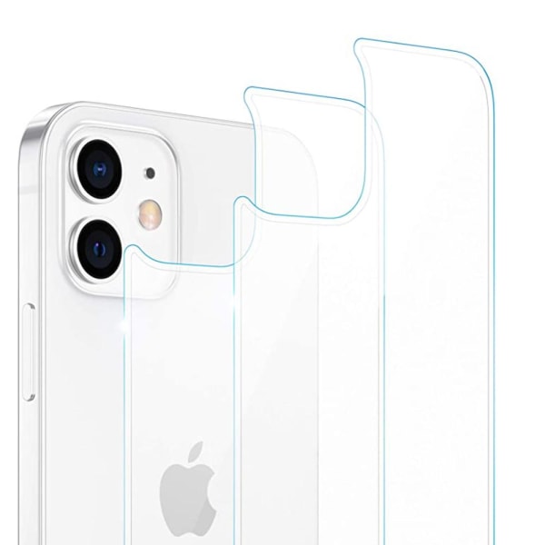 3-PACK Baksida Skärmskydd 9H 0,3mm iPhone 12 Transparent/Genomskinlig
