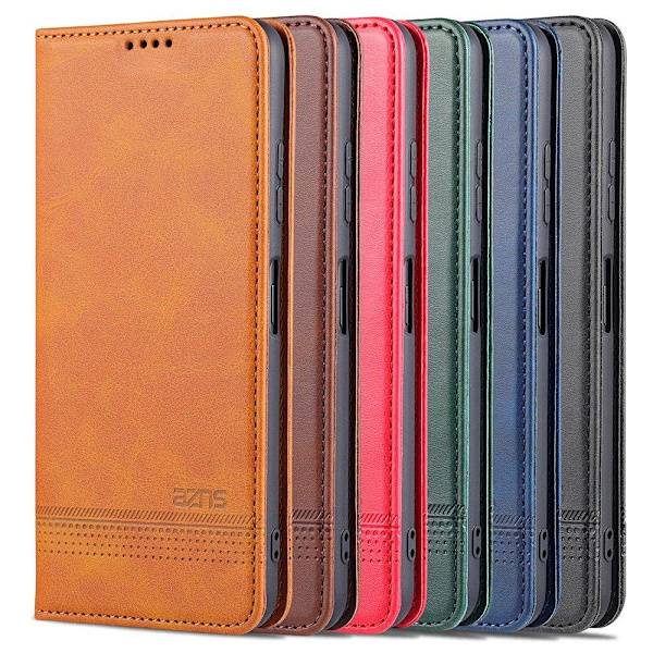 Samsung Galaxy A22 4G - Tankevækkende AZNS Wallet Case Brun