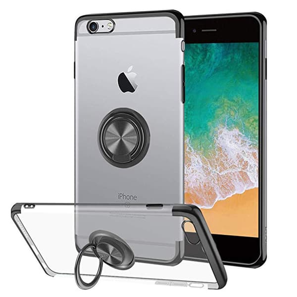 Silikonskal med Ringhållare - iPhone 6/6S Röd Röd