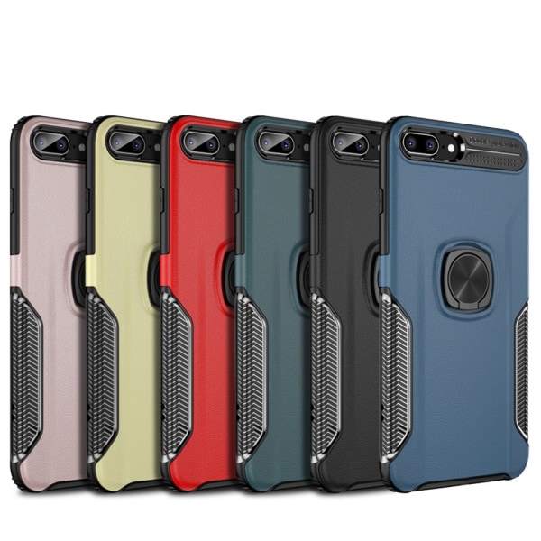 iPhone 8+ - (LEMAN) Stilrent Skal med Ringhållare Marinblå Marinblå