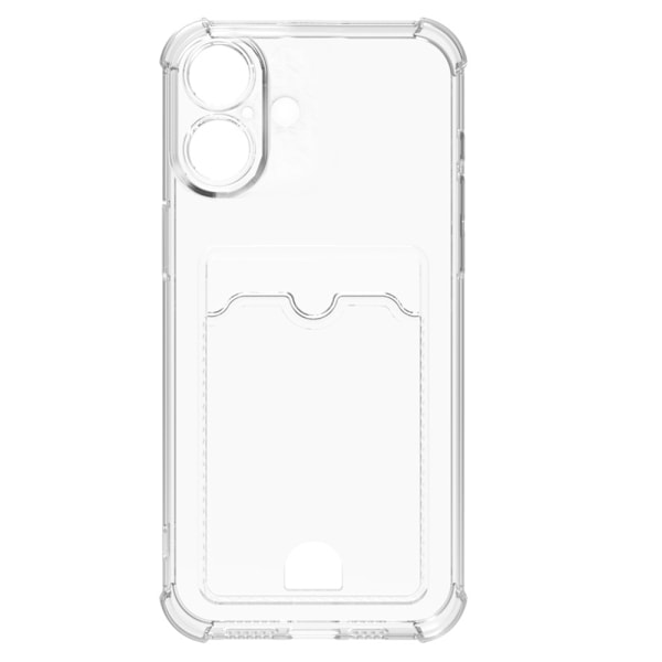 iPhone 16 Plus - 2-i-1 Transparent Skal med Simpelt Kortfack