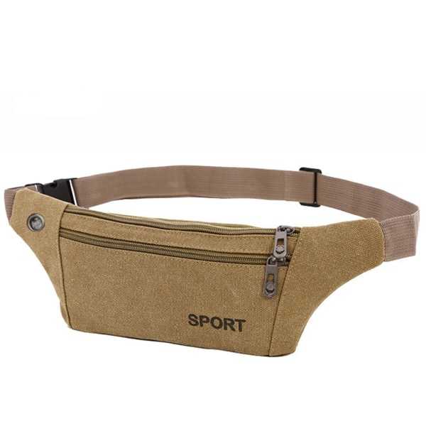 Praktisk & Slitstark Midjeväska (Justerbar) Khaki