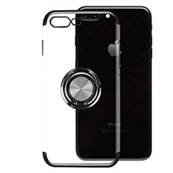 iPhone 8 Plus - Robust Skyddsskal i Silikon Ringh�llare Röd