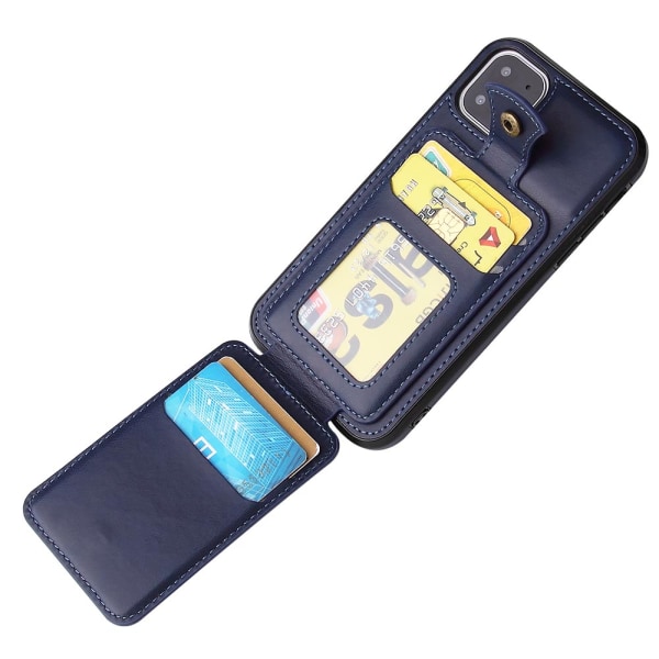 Gjennomtenkt deksel med kortholder - iPhone 11 Pro Max Mörkblå