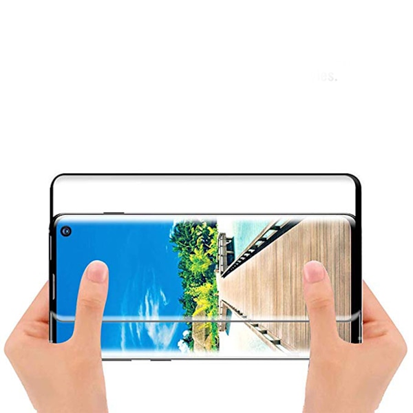 HuTech EXXO-Skärmskydd i 3D-utförande till Samsung Galaxy S10 Svart