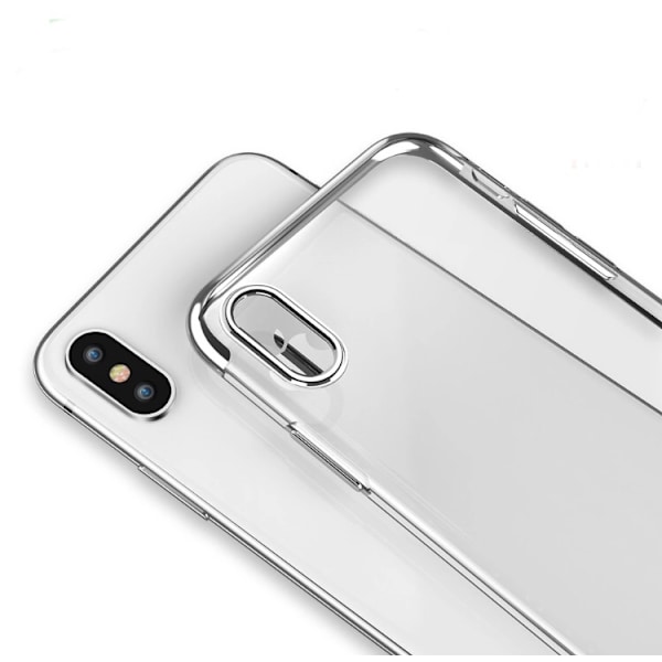 iPhone X - Electro Plated Silikonskal Silver